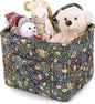 Storage Basket Boho Fabric Large Collapsible Floral Laundry Nursery Hamper Portable Folding Storage for Clothes Toys (Blue)