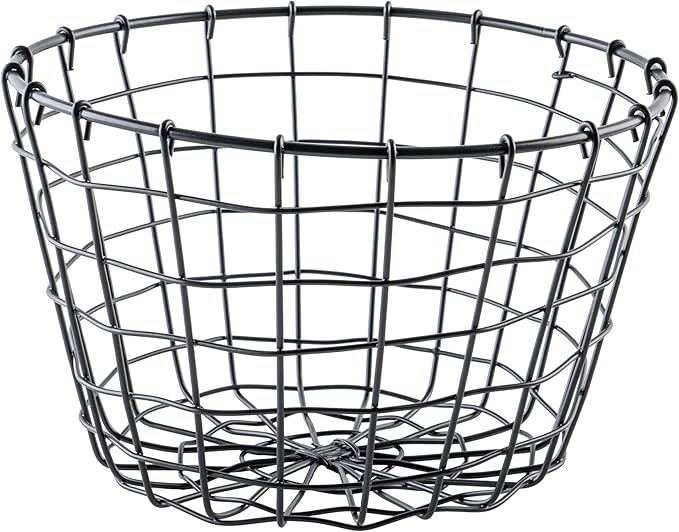 G.E.T. Round Heavy-Duty Iron Wire Utility Storage Basket for Pantry, Storage and More, 8" x 5"