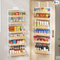6-Tier Over The Door Pantry Organizer, Heavy-Duty Metal Wall Mount or Hanging Spice Rack, behind the door storage Shelves with Adjustable Basket, Back of Door Organizer for Kitchen Cabinet and Closet