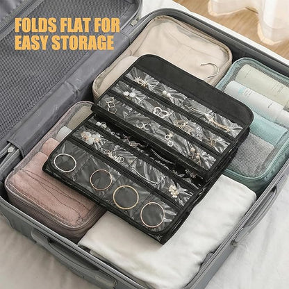Jewelry Organizers and Storage,Earring Holder Organizer Jewelry Organizer Non-Woven Double-Sided Necklace Holder Organizer Dust-Proof Jewelry Box,80 Pocket Hanging Jewelry Organizer