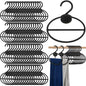 ZAVOOS 100 Pack Scarf Hanger, 5.5 Inch Plastic Scarf Organizer Space Saving for Closet, Black Multi-Functional Tie Belt Hanging Rack Holder Bulk for Multiple Scarves, Wardrobe Storage