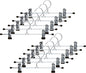 Mawa by Reston Lloyd Space-Saving Clothes Hanger for Pants and Skirts with Two Non-Slip Clips, Style K/30D, 12-Inch, Set of 12, Black