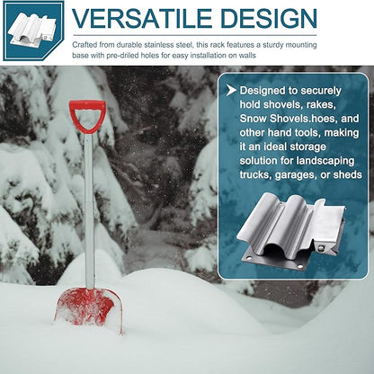 Shovel Holder, Spring Loaded Stainless for Dump Truck/Trailer,for Shovels, Rakes,Snow Shovels,Hoes, Heavy Duty # SH675SS