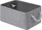 Storage Baskets for Shelves 13.8x9.8x6.7 Inch, Foldable Fabric Storage Bins with Handles, Small Storage Baskets for Organizing Closet, Office, Home Organization (1-Pack, Gray)