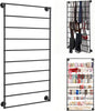 10-Layer Wall Mounted Display Rack, Wrapping Paper Ribbon Organizer Scarves Tie & Scarf Rack Belts Towel Holder Necktie Hijab Stand Metal Shelving for Home, Retail Stores, Flower Shop
