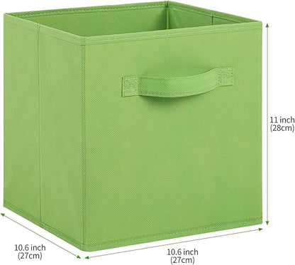 Stero Fabric Storage Bins 6 Pack Fun Colored Durable Storage Cubes with Fabric Handles Foldable Cube Baskets for Home, Kids Room, Closet and Toys Organization Multi Colors-1