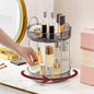 INVSSENE 360° Rotating Makeup Organizer, Bathroom Make Up Spinning Holder Rack, Large Capacity Cosmetics Storage Vanity Shelf Countertop, Fits Cosmetics, Perfume, Skincare, Lipsticks(2 Tiers, Gray)