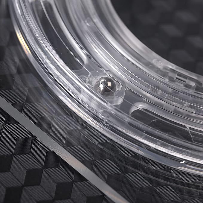 Cookie Turntable, 7" Clear Decorating Turntable With Acrylic Bearing Base and Non-Slip Mat, Helps Icing Cookies Faster & Better (Square)