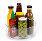 Kitchen Spaces Compact Lazy Susan Organizer, Fridge or Cabinet Turntable Shelf Storage for Kitchen and Pantry Items, Great for Spices or Condiments, Clear and Sturdy with Full Spin, 9 x 9 x 3.4 inches