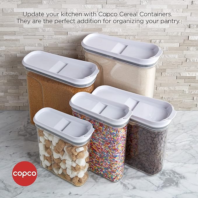 Copco Cereal Storage Container, 4.75-Quart, Clear