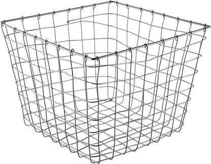 G.E.T. WB-304-MG Heavy Duty Iron Wire Utility Storage Bin/Basket, Square, 14" x 14" x 11"