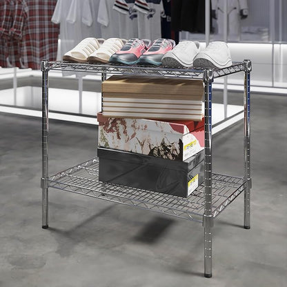 18" Deep x 30" Wide x 27" Height Wire Shelving Kit | 2-Tier | NSF Commercial Storage Rack Unit