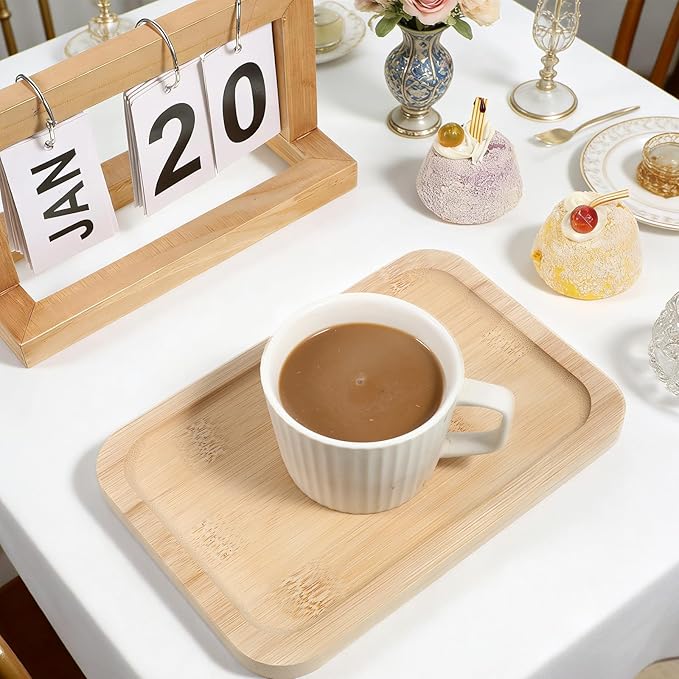 Small Bamboo Organizer Tray, Bamboo Tray for Counter Toilet Tank Trays Narrow Bathroom Counter Trays for Organizing and Home Decor, 8.6l X 5.9w X 0.47h Inch