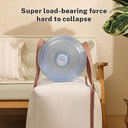 50L Storage Bag for Clothes, Comforters, Blankets, Bedding, Pillows, Stuffed Toys, Jackets with Sturdy Handles, Clear Label Tag, Zippered, for use at Home, Travel or Move, 20x15x10 (Beige, Medium)