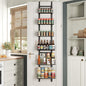 6-Tier Over the Door Pantry Organizer,Cabinet Door Organizer,Kitchen Pantry Door Organizers and Storage,Over the Door Spice Rack,Behind the Door Storage,Door Hanging Organizer,Black