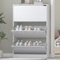 HUANLEGO Shoe Cabinet for Entryway, White Shoe Storage Cabinet with Doors 3 Flip Drawers Hidden Shoe Cabinet Modern Shoe Rack Storage Organizer for Entryway,Closet, Living Room,Hallway