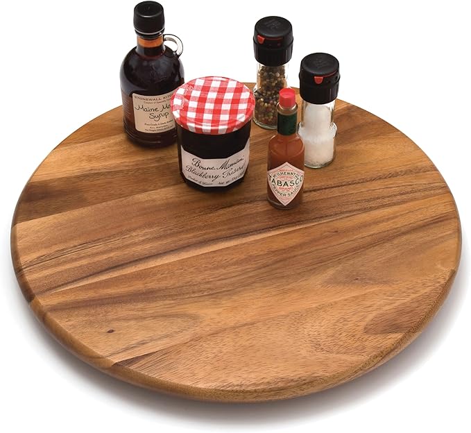 Lipper International 18-Inch Lazy Susan Kitchen Storage, Acacia