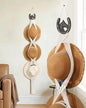 Macrame Wall Hat Rack Boho Hat Organizer Wall Mount with Cast Iron Horsehead Hanger Western Hat Holder for Women Wide Brimmed Fedora Straw Cowboy Hats Storage Back of Door Decorative Display