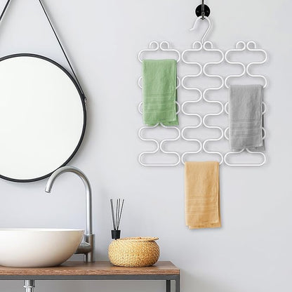 Deco Brothers Scarf Hanger for Closet, 23 Loop, White