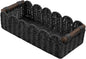 Toilet Paper Storage Basket Bathroom Counter Organizer Wicker Baskets for Organizing Cute Basket for Bedroom Nursery Room Kitchen Bathroom Decor -Black