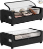 Under Bed Storage, Tall Size Under Bed Storage With Wheels, Under bed Shoe Storage, Metal Frame, 90L Capacity, Storage Drawers for Bedroom