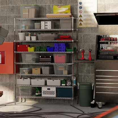 18" Deep x 60" Wide x 86" Height Wire Shelving Kit | 8-Tier | NSF Commercial Storage Rack Unit