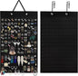Earring Organizer Hanging Earring Holder, Holds Up To 330 Pairs, Soft Felt Wall Mount Earring Display Holder Stud Earrings Organizer for Women Girls - 1 Pack (Include Metal Hook and Rope)