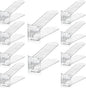 Clear Shoe Slot Organizer, 10 Pack Adjustable Shoe Slots Organizer for Closet Clear Shoe Stackers Shoe Rack Holder Shoe Space Savers for A Pair of Shoes(Transparent)