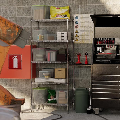 21" Deep x 36" Wide x 86" Height Wire Shelving Kit | 5-Tier | NSF Commercial Storage Rack Unit