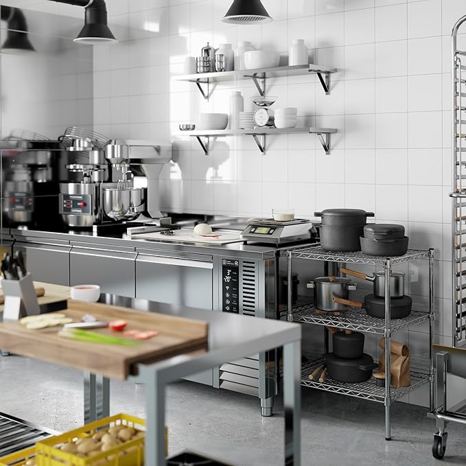 21" Deep x 24" Wide x 34" Height Wire Shelving Kit | 3-Tier | NSF Commercial Storage Rack Unit