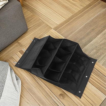 Foldable over Door Shoe Organizer 12-grid Breathable Hanging Shoe Holder Space-saving Wall-mounted Storage Rack for Sneakers Boots Slippers Dorm Closet