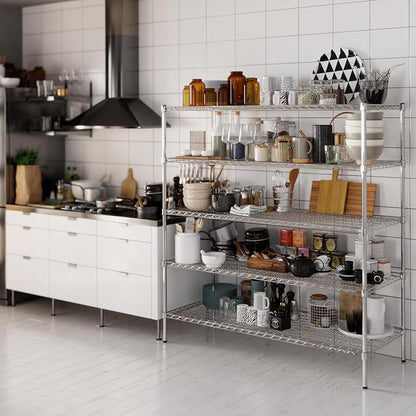 24" Deep x 60" Wide x 64" Height Wire Shelving Kit | 5-Tier | NSF Commercial Storage Rack Unit