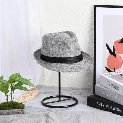 uxcell Metal Hat Display Stand 2 Pack Tabletop Hat and Wig Rack Holder Freestanding for Baseball Cap, Fedora Hat, Cowboy Hat - Black, 14 Inch
