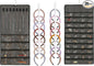 AZY 3PCS Headband Holder & Hair Accessory Organizer for Girls – 2 Hanging Headband Organizers for Headbands, Scrunchies & Hair Ties plus 80 Pocket Clear Jewelry Organizer for Bedroom, Dorm & Closet