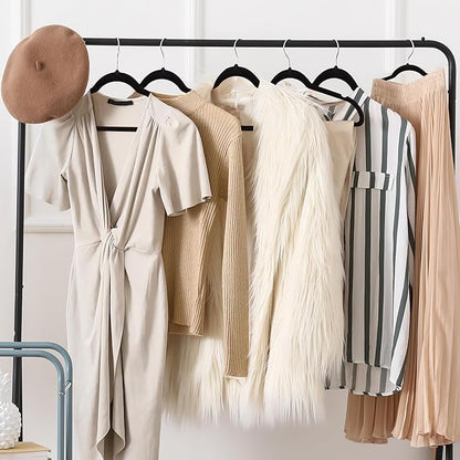 Techzoo Premium Velvet Hangers 30 Pack Ultra Thin Non Slip Adult Felt Space Saving Suit Hanger for Closet Heavy Duty Coat Pants Jackets Dress Hangers 360° Swivel Hook Hold Upto 10 lbs Black