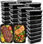 50-Pack Meal Prep Containers, 26 OZ Microwavable Reusable Food Containers with Lids for Food Prepping, Disposable Lunch Boxes, Plastic Food Boxes- Stackable, Freezer Dishwasher Healthy
