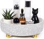 Honeydak Bling Perfume Makeup Organizer Bling Valentine's Day Mother's Day Gifts for Women Bathroom Organizers and Storage 360 Rotating Makeup Organizer for Countertop (White,Rhinestone)