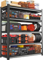 73" H|47.3" W All-Metal Garage Shelving Unit and Storage-Easy Assembly Shelves 5-Tier Rack|Heavy-Duty Adjustable Shelf|Steel Shelves for Industrial,Warehouse,Basement