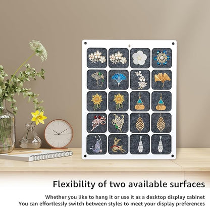 Acrylic Pin Display Board, Clear Acrylic Pin Collection Display Organizer, Pin Storage Display, Hold Up to 40 Pins Holder Display, Enamel Pin Holder for Brooches Enamel Pins