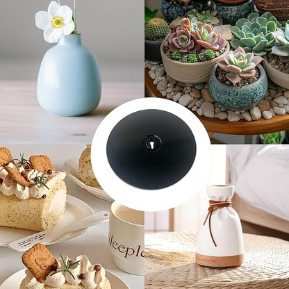 6" Small Lazy Susan Turntable Organizer Revolving Display Base, Black Acrylic Ball Bearing Rotating Tray for Spice Rack Table Cake Kitchen Pantry Decorating, 40 lb Load, 360° Smooth Rotation