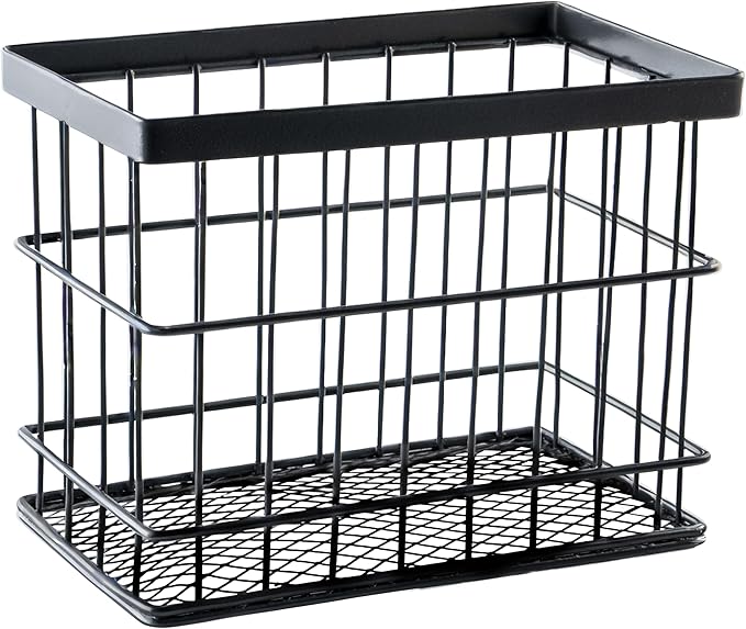 G.E.T. WB-745-MG Rectangular Metal Storage Wire Basket for Pantry, Produce and More, 7" x 4.25" x 5.5"