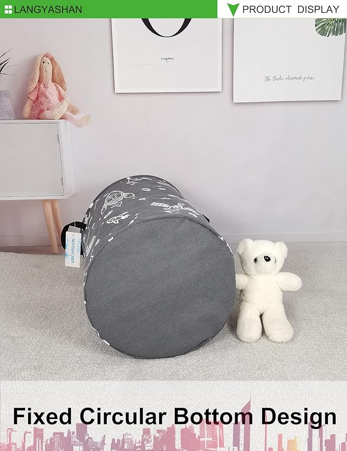 Storage Bin, Canvas Fabric Collapsible Organizer Basket for Laundry Hamper,Toy Bins,Gift Baskets, Bedroom, Clothes,Baby Nursery (Space Universe)