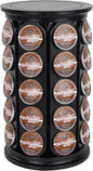 Coffee Pod Holder, Holds 40 K Cup Coffee Capsules, Large Capacity Round Organizer with 360-Degree Rotation, Black