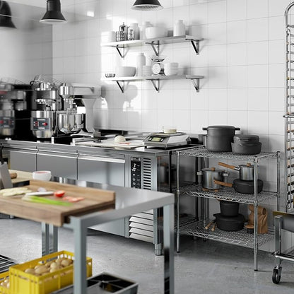 18" Deep x 30" Wide x 34" Height Wire Shelving Kit | 3-Tier | NSF Commercial Storage Rack Unit
