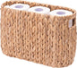 Wicker Toilet Paper Storage Holder with Built-in Handles, Toilet Paper Holder for up to 6 Mega Rolls, Water Hyacinth Toilet Paper Baskets Bathroom Accessories Organizer