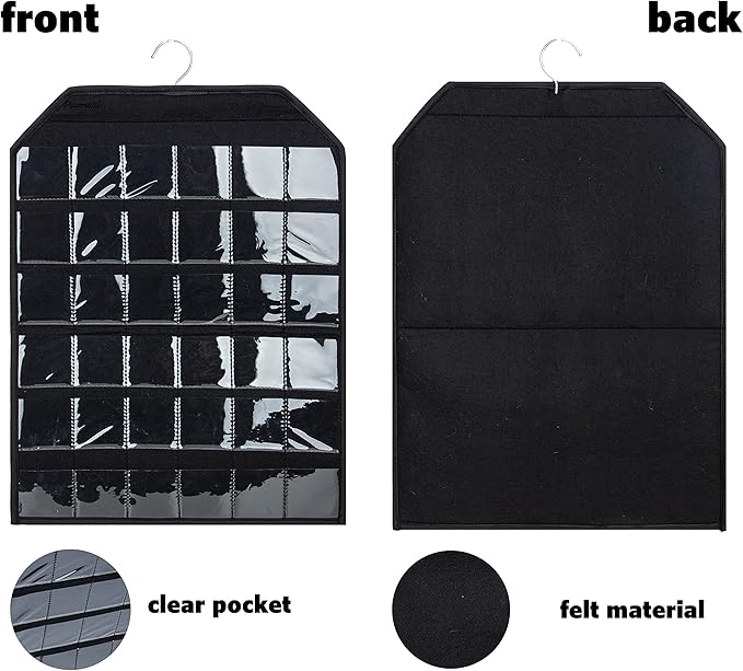 PACMAXI Wall Hanging Badge Button Pins Organizer Display Storage Stand, Enamel Pin Display Holder,hold Up To 36 Pins (Black)