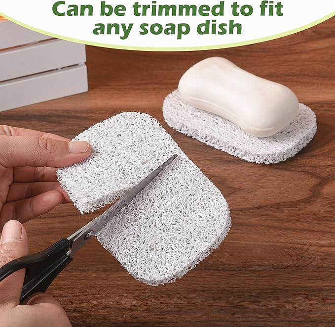 Jephen 4pcs Soap Lifting Pads for Soap Dish,Bars soap Holder for Shower Kitchen Bathroom Travel Hotel Cleaning Supplies
