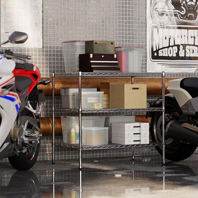 24" Deep x 36" Wide x 34" Height Wire Shelving Kit | 3-Tier | NSF Commercial Storage Rack Unit