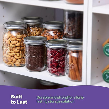 Wide Mouth Mason Jars 64 oz [3 Pack] With Mason Jar Lids and Bands, Mason Jars 64 oz - For Canning, Fermenting, Pickling - Jar Decor - Microwave/Freeze/Dishwasher Safe.