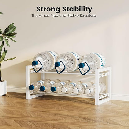 Homeiju Expandable Shoe Rack, 2 Tier Metal Shoe Shelf, Adjustable Shoe Stand for Sneakers, Boots, Heels, Heavy-Duty Steel Standing Shoe Organizer for Entryway, Closet, Bedroom, White